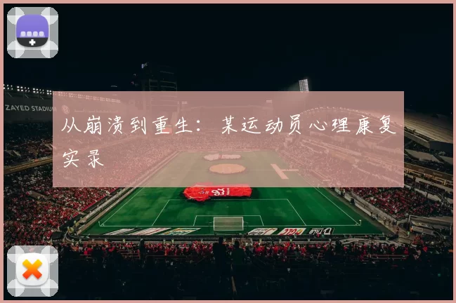 从崩溃到重生：某运动员心理康复实录